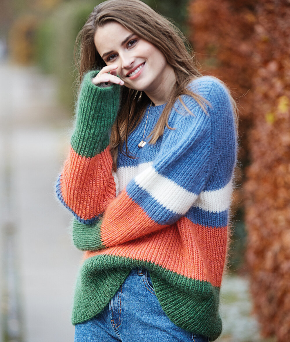 Полосатый пуловер Верена