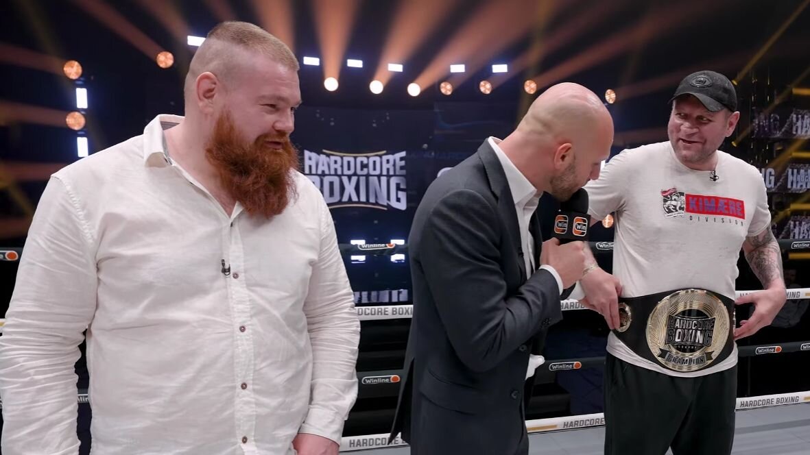 Вячеслав Дацик и Александр Емельяненко на бойцовском шоу Hardcore Boxing