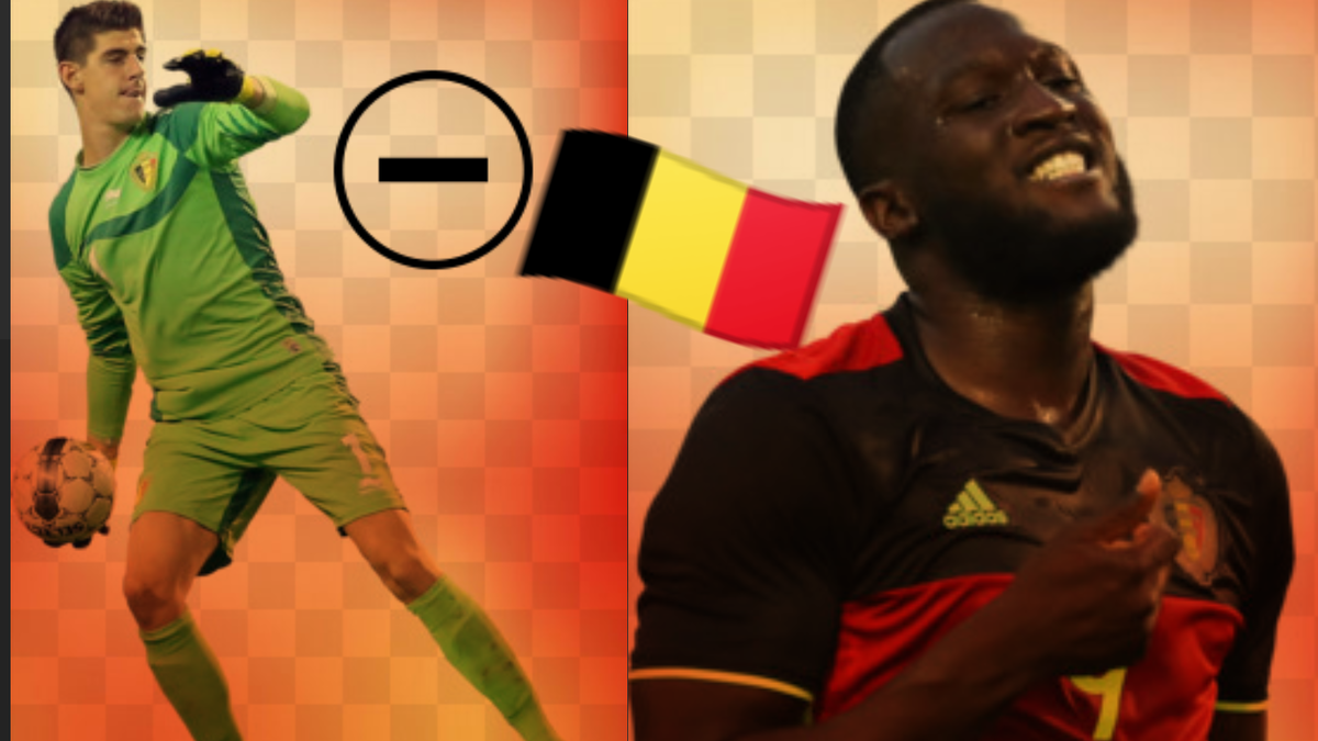 Превью(слева - вратарь Куртуа, справа - нападающий Лукаку)