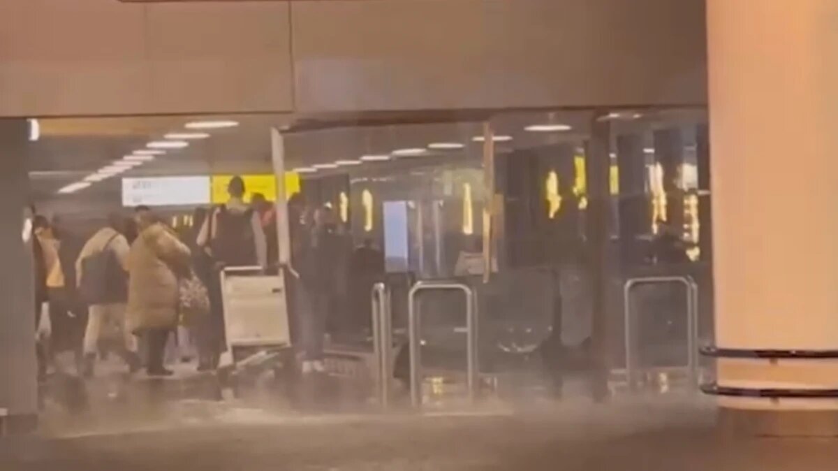 «Частично обвалился потолок» В московском аэропорту Шереметьево ...