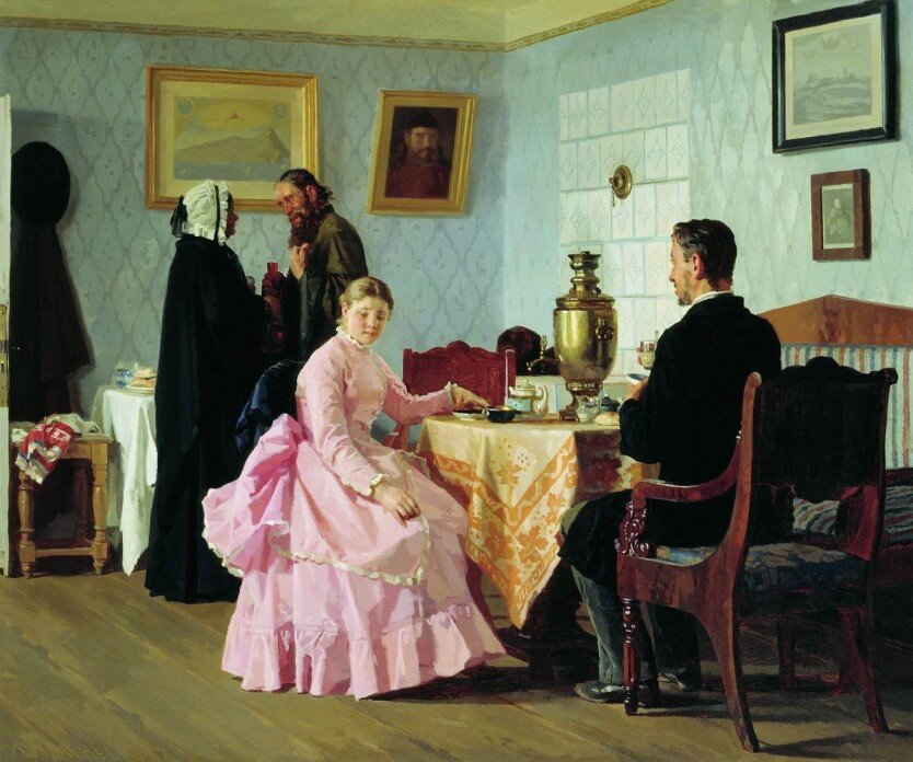Николай Неврев - "Смотрины" 1888год