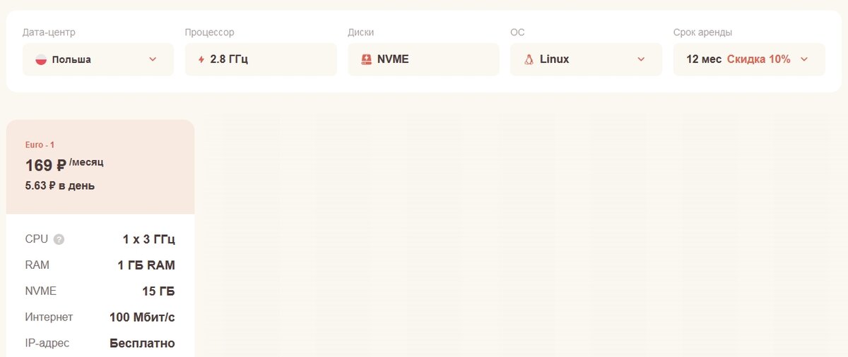 У меня VPS арендован там же в Польском дата центре и цена совсем не изменилась, хотя прошёл почти год