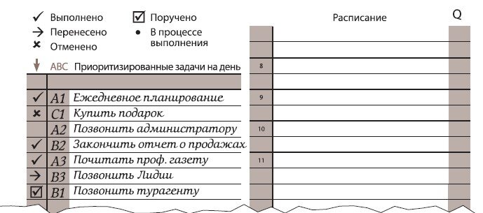 пример из моего ежедневника