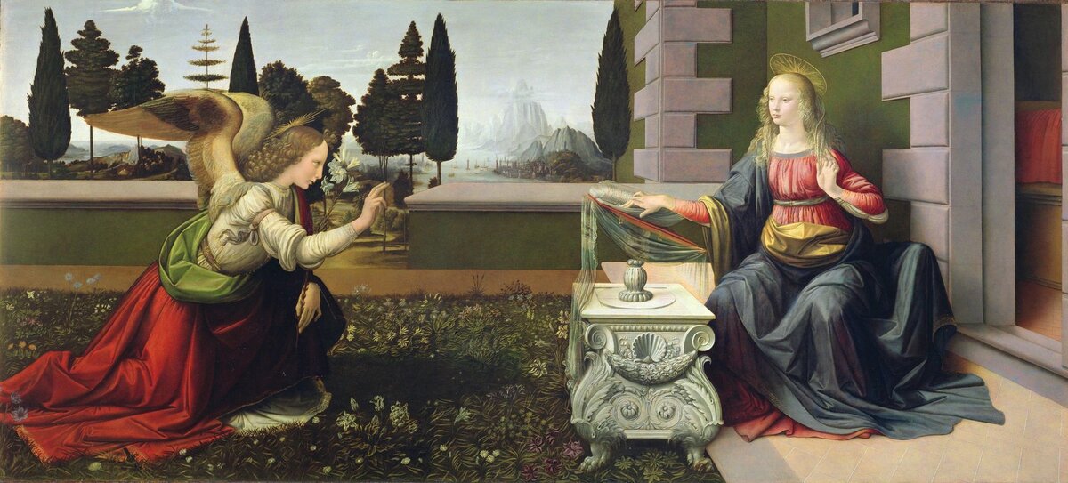 «Благовещение», Леонардо да Винчи, 1472—1475