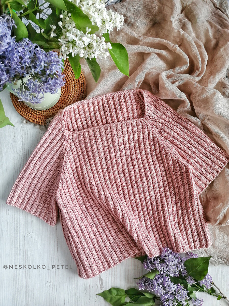 Реглан в поперечной технике. 