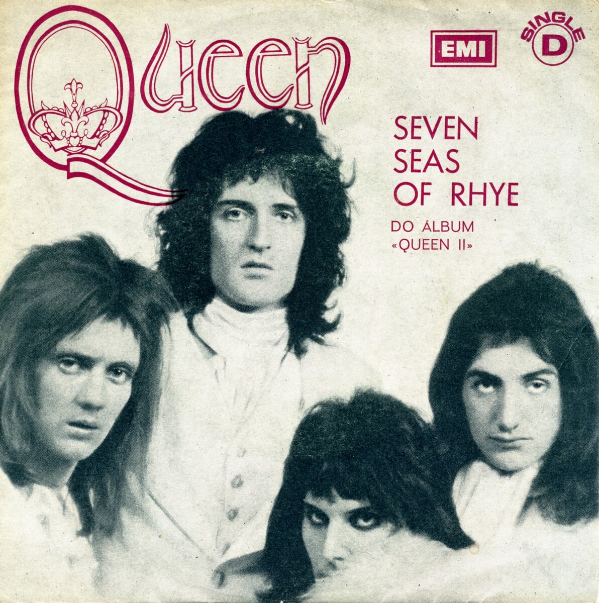 Обложка португальского сингла "Seven Seas Of Rhye" британской рок-группы Queen