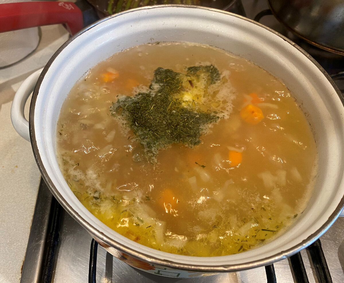 Сырный суп с сухариками
