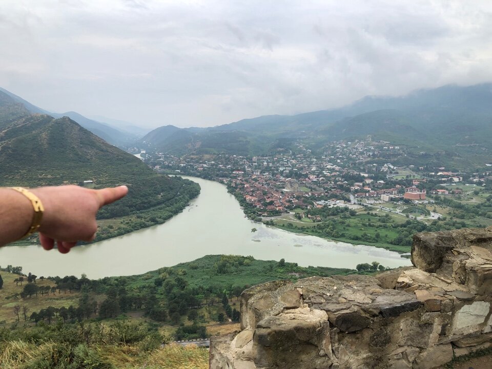 Слияние  рек Кура и Арагви