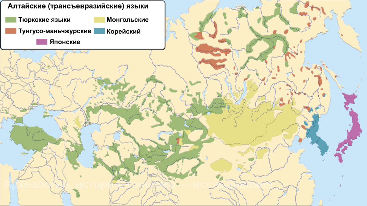 Тюркские языки карта