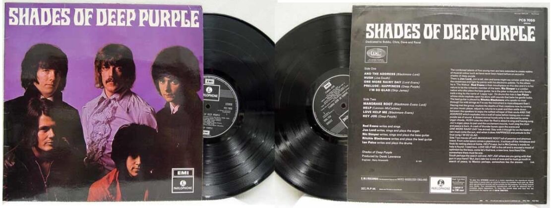 Альбом "Shades of Deep Purple", 1968 г., английский выпуск