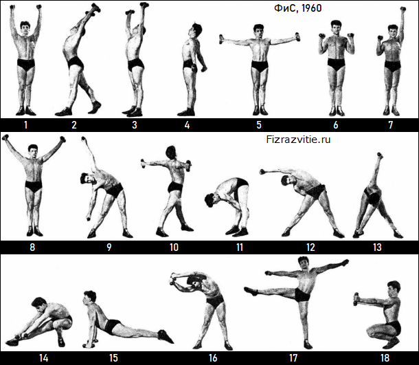 Комплекс упражнений сандова с гантелями в картинках