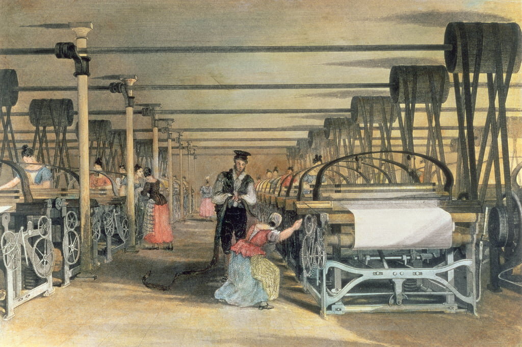 19th century weaving factory