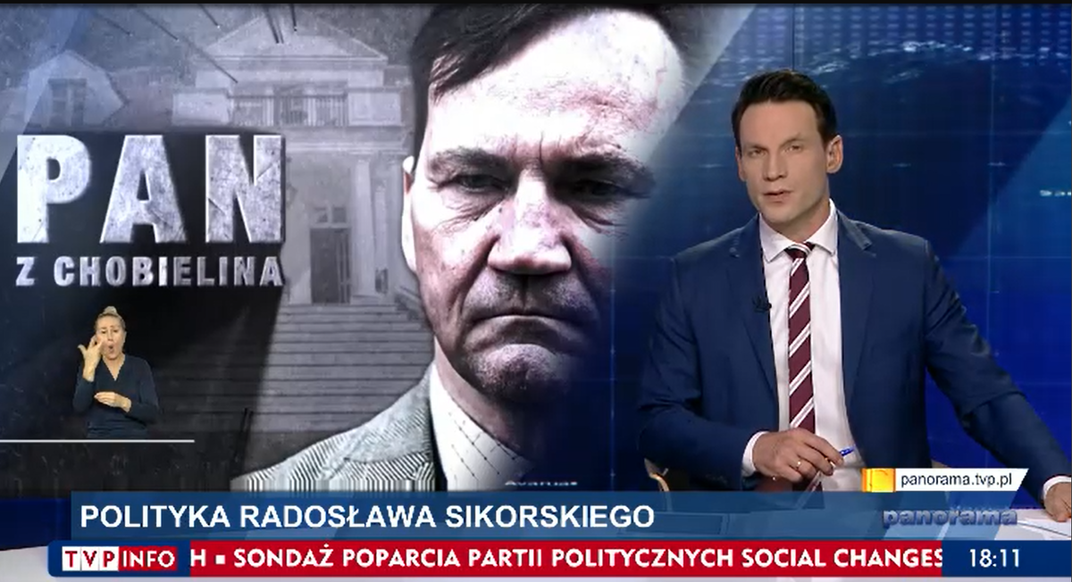 Кадр эфира канала TVP INFO