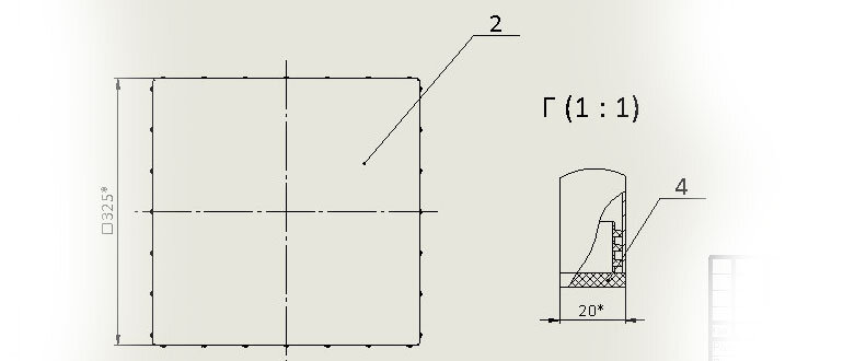 Сборочный чертеж табурета из металла в SolidWorks