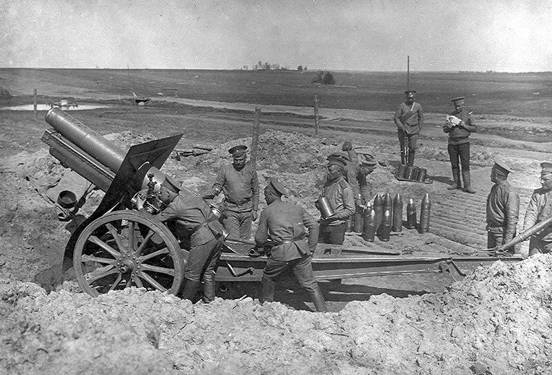 Русские артиллеристы, период Первой мировой войны.