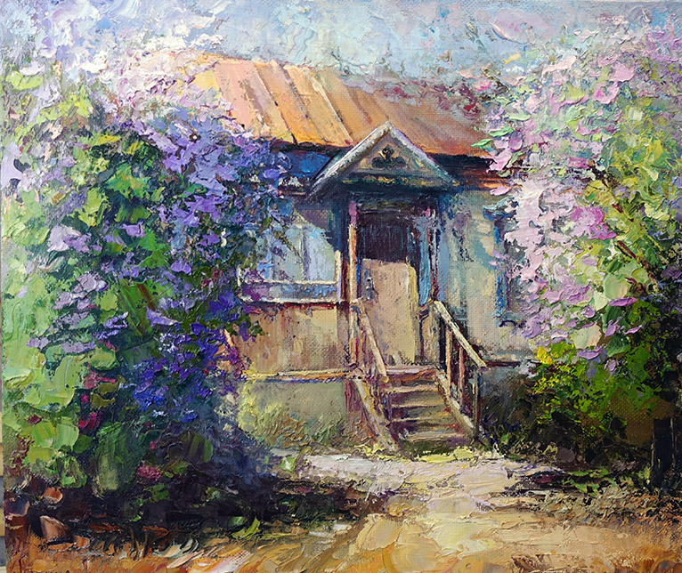 Яндекс Картинки. Художник Борис Проказов. "Родное крыльцо". Холст, масло.
