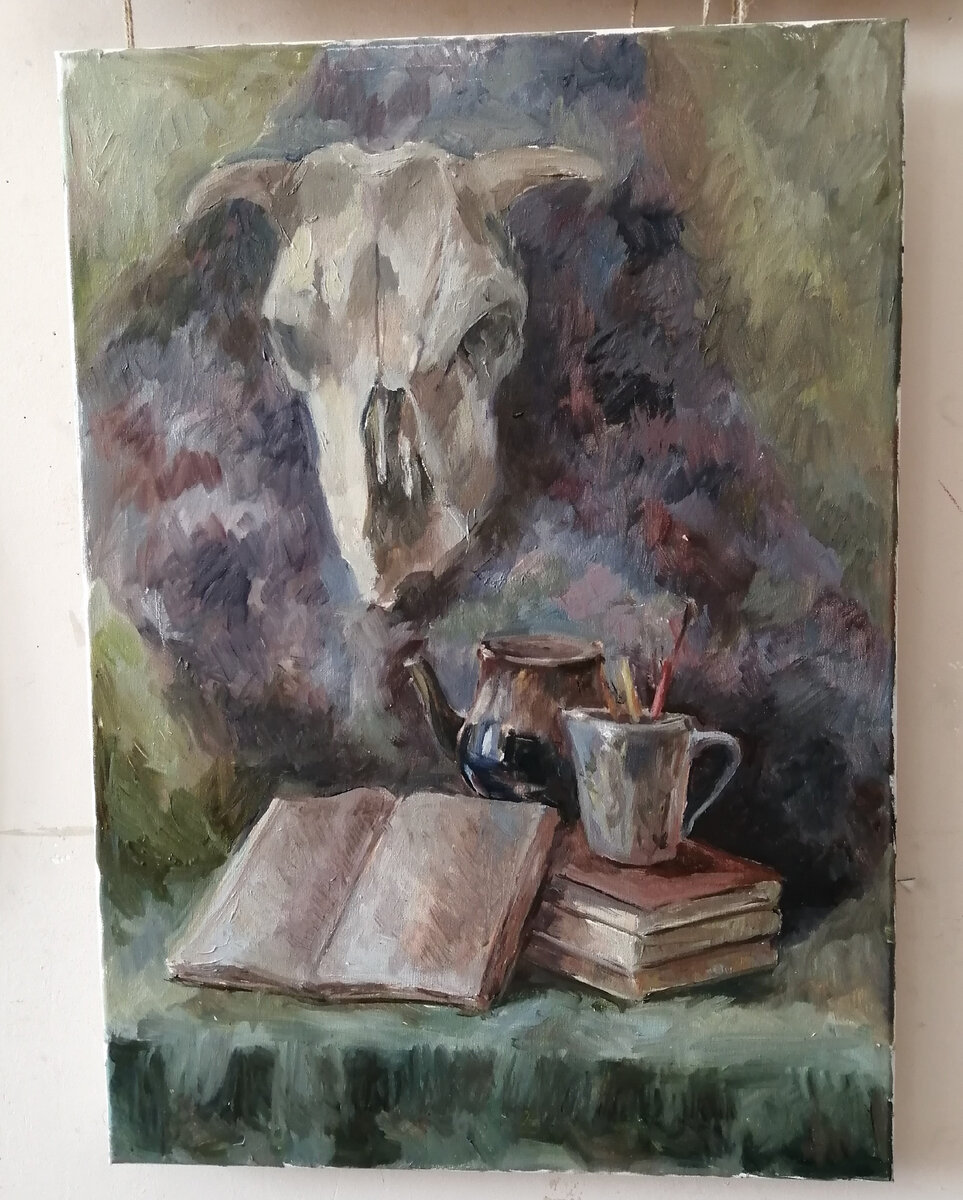 Натюрморт в сближенных цветах.