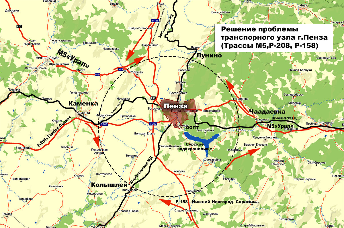Решение проблемы транспортного узла г.Пенза