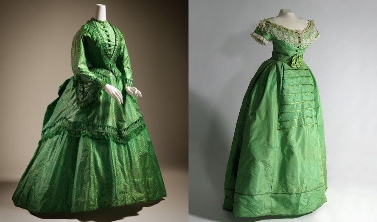 Зеленые платья XIX век