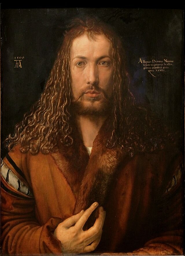 "Автопортрет в мехах", 1500 г.