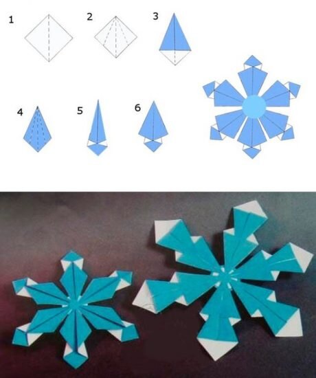 Схемы красивых снежинок из �бумаги