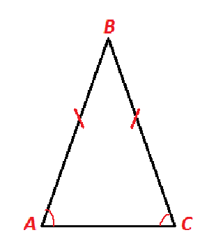 Треугольник  - одна из основных геометрических фигур. Большинство задач сводится именно к треугольнику. Поэтому свойства треугольника нужно знать очень и очень хорошо. АВ = ВС, угол А = углу С.-2