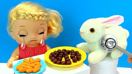 БЕДНЫЙ ЗАЙКА Объелся Шоколадных Шариков #Кукла Соня Плачет Игрушки Для девочек
