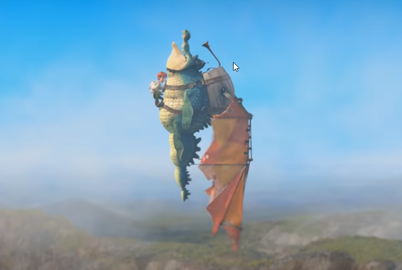 Никаких гарантий плюс облом в конце, как бы ты ни старался. Всё равно первое испытание вроде как провалено. И да, это крокодил с крыльями по рыцарским технологиям. Сам по себе обаятельный персонаж