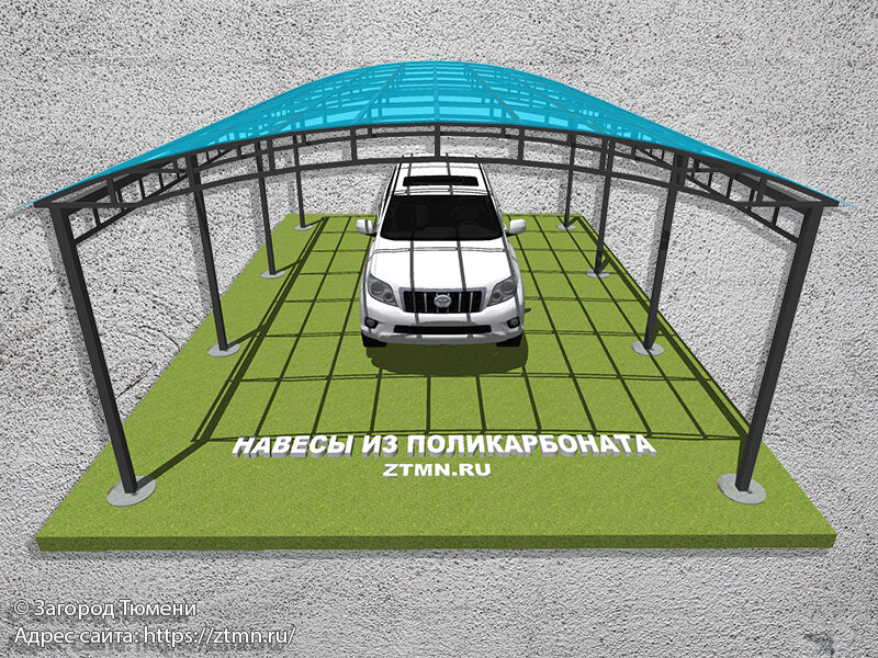 Навес из поликарбоната модель №2