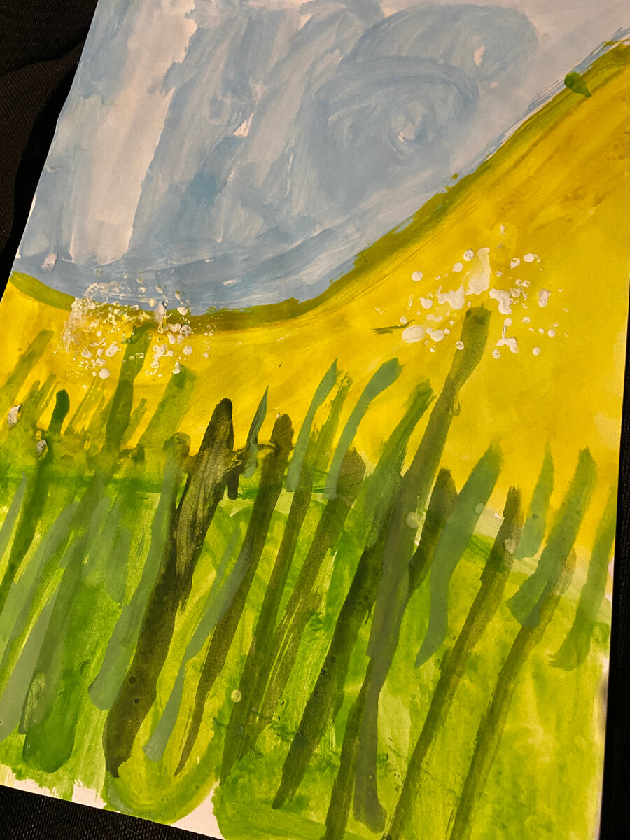 Рисунок из школьного альбома моего сына-первоклашки