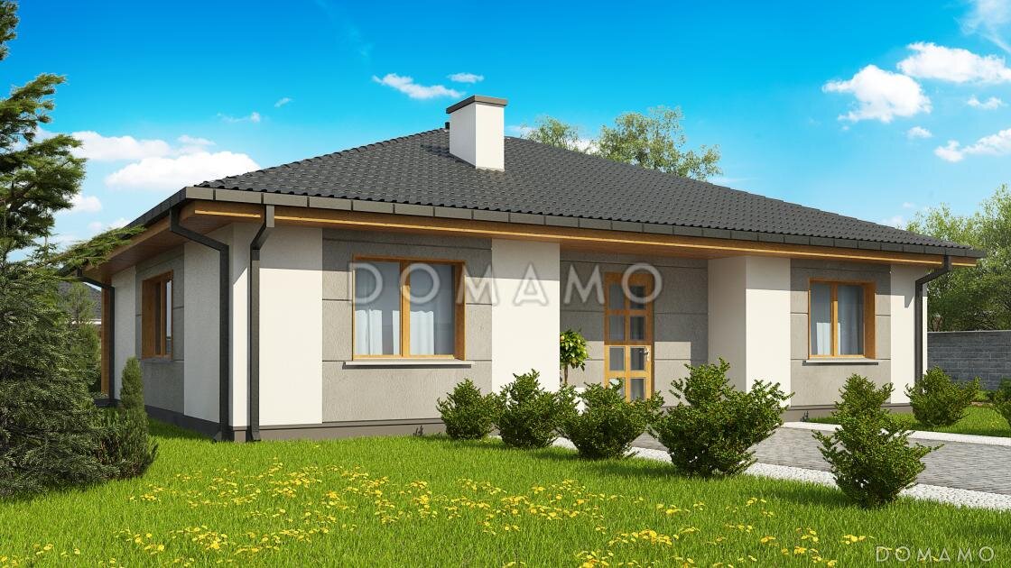 Проект D4225 — частный дом с четырехскатной крышей