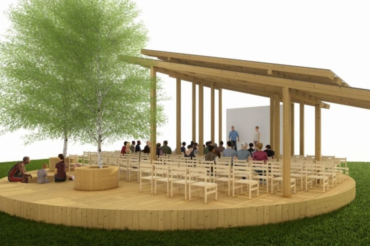    В Твери в парке Тьмаки появится место для занятий йогой и кинопоказов