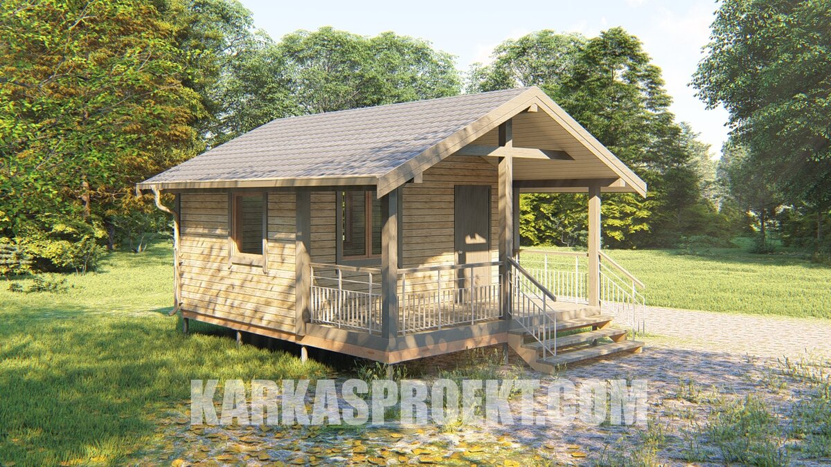 Дачны домик 5х6 со своодной планировкой. Пошаговый проект и смета на ...