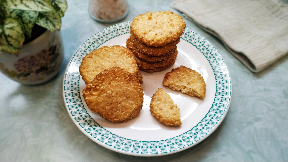 Кунжутное печенье полезное