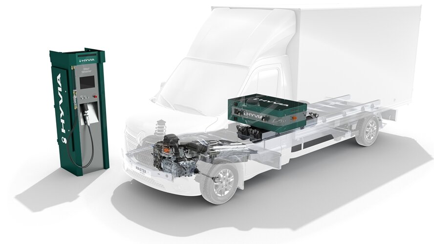Master Chassis Cab H2-TECH на водородной заправочной станции HYVIA