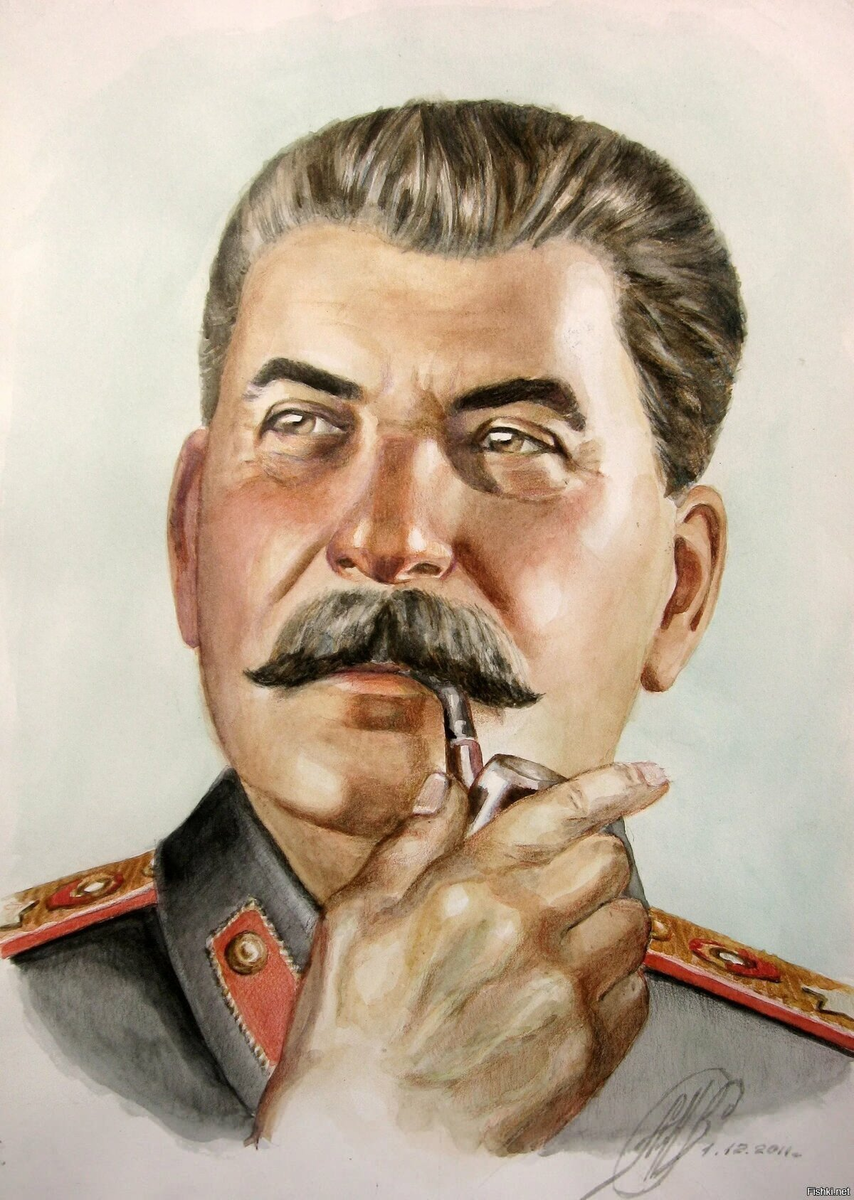 Плакат с изображением и в сталина