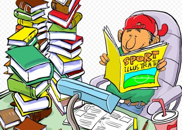 Когда домашки много, на неё можно с чистой совестью...
Рисунок из Яндекс.Картинки