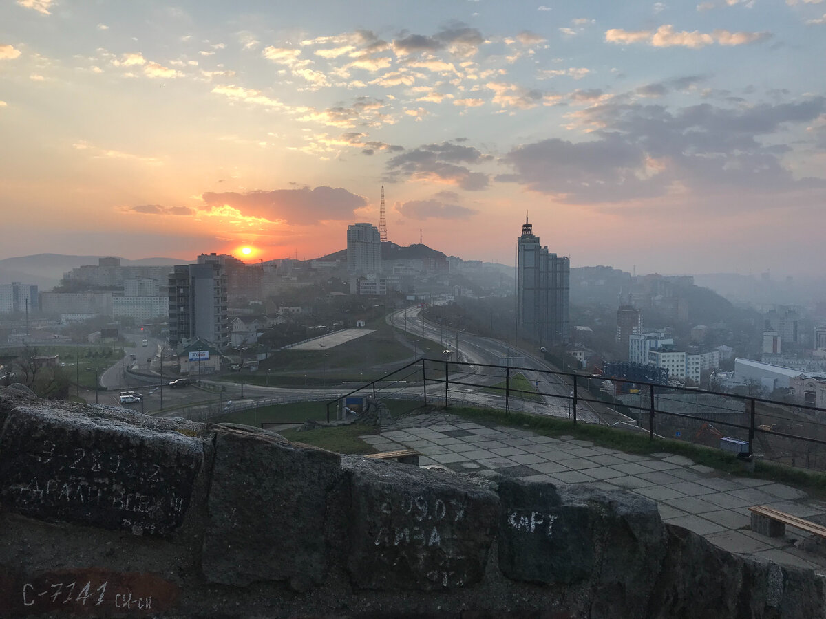 Город Владивосток. Вид с Орлиной сопки