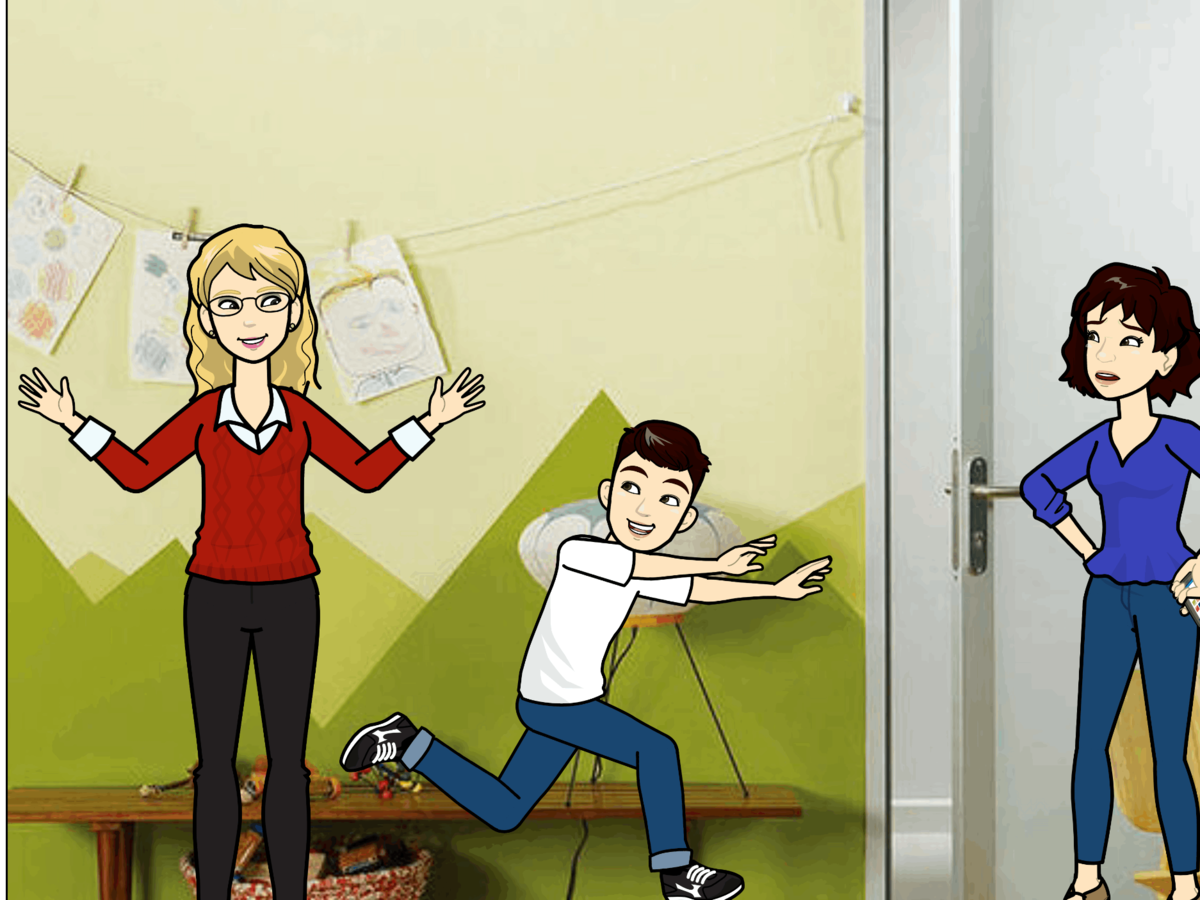 Учим стихи с помощью инсценировки. Иллюстрация автора