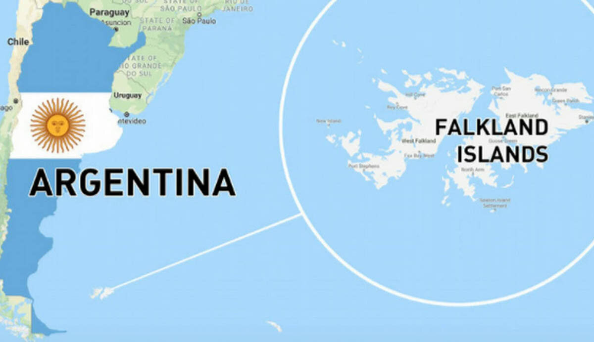 Аргентина Фолкленды. Фолкленды на карте. Фалкланд острова шлаг. Остров глаз в Аргентине на карте.