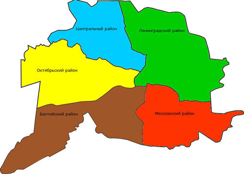 Карта калининграда по районам