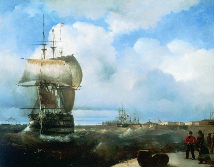 Большой рейд в Кронштадте. 1836 год. 