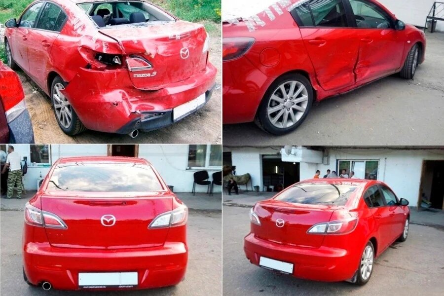 Покраска автомобиля до и после