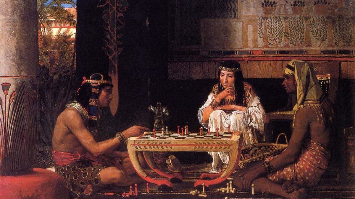 Художник Лоуренс Альма-Тадема - Египетские шахматисты                                        Источник изображения: https://allpainters.ru