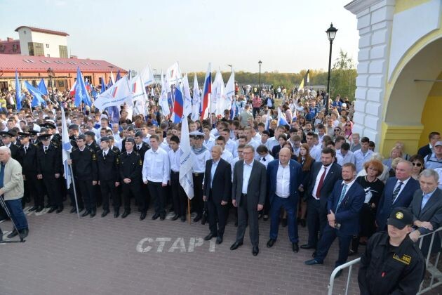    Митинг в Омске в поддержку референдумов по воссоединению ДНР, ЛНР, Запорожской и Херсонской областей с Россией. Пресс-служба правительства Омской области