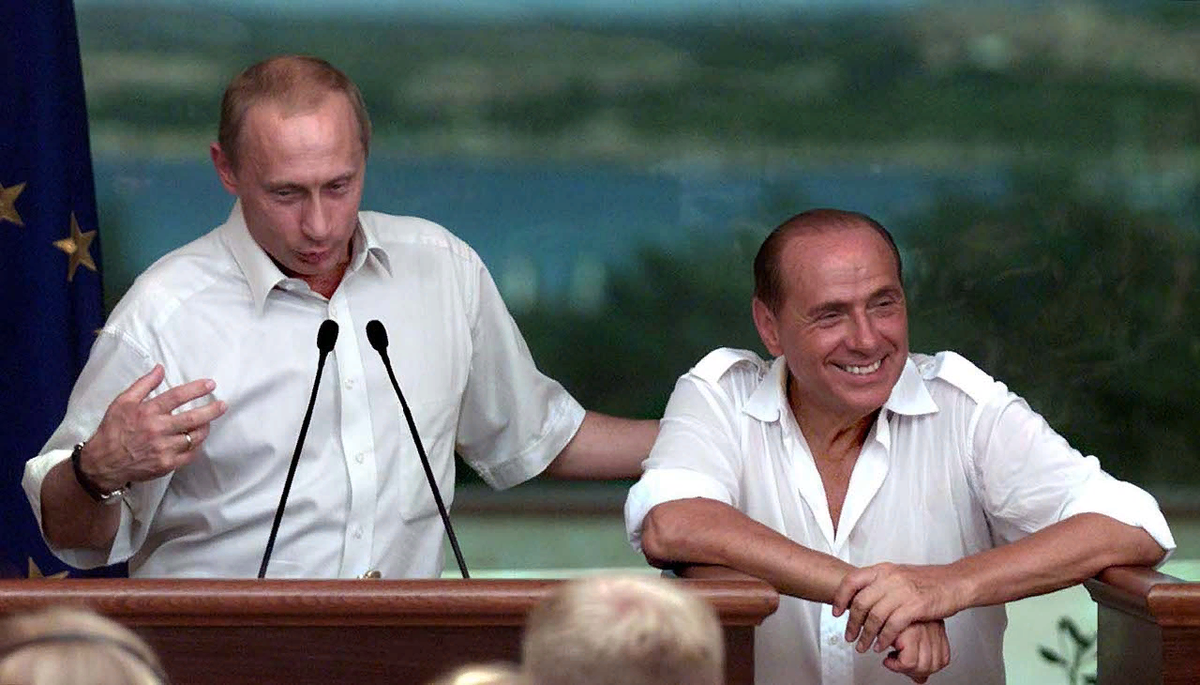 Сильвио Берлускони и Путин Дружба