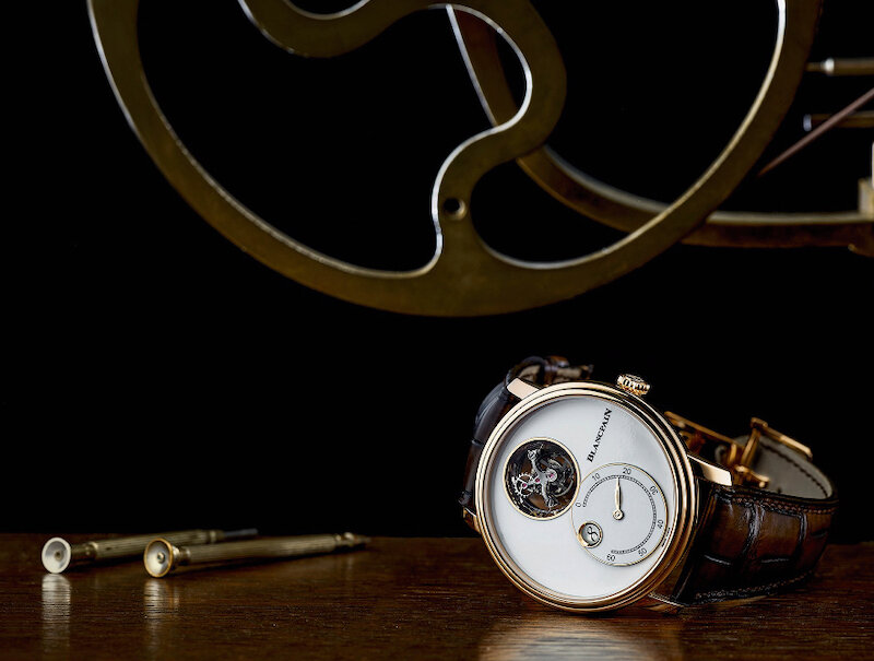 Часы Blancpain Villeret с 42 мм корпусом из розового золота с эксцентром, турбийоном и «прыгающим» часом