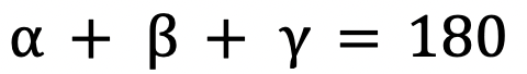 Сумма углов треугольника равна 180: