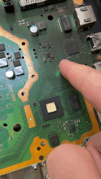Копоть на плате Sony PlayStation