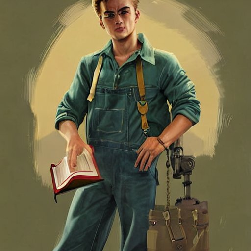 Вот какой-то парень, который странно держит книжку и с подтяжками у него беда
